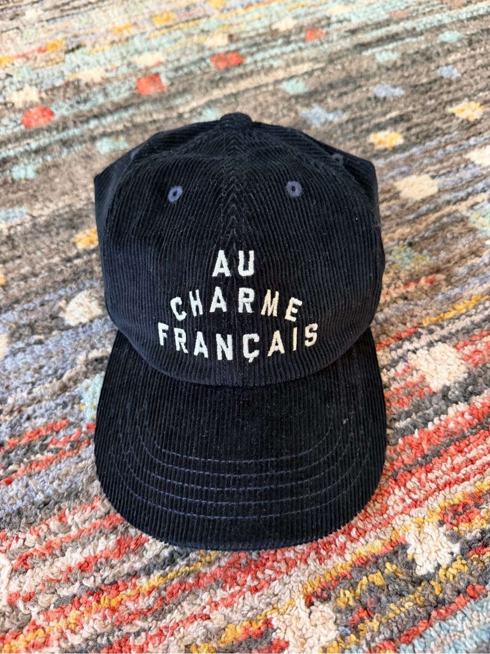 Black Corduroy Baseball Hat